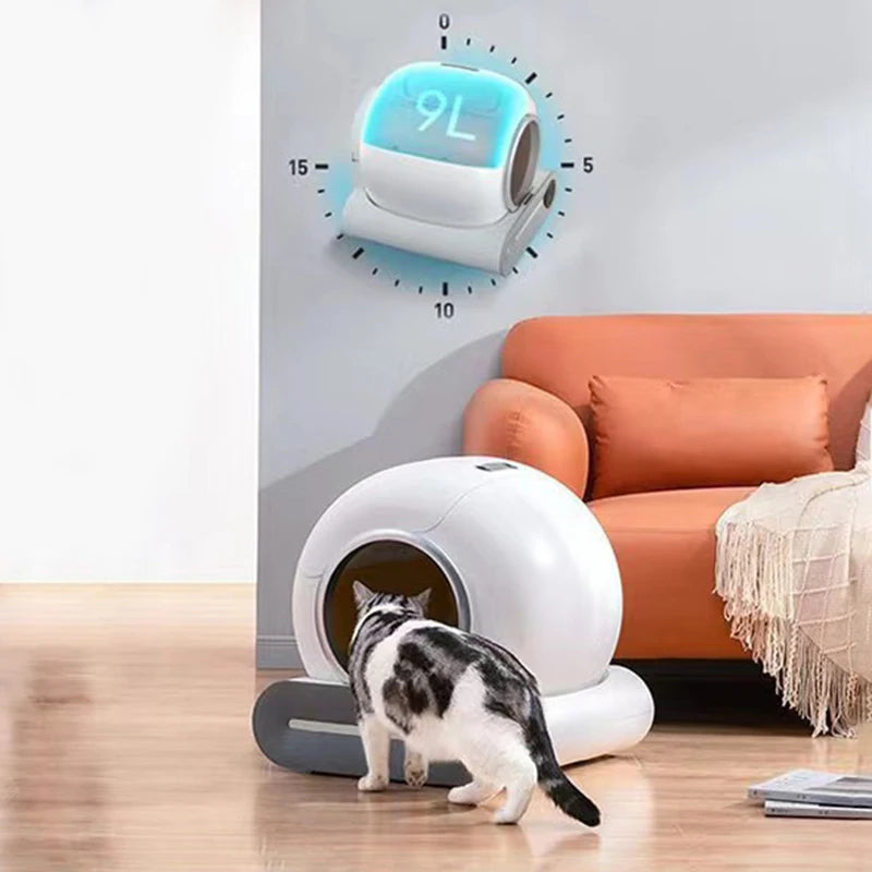 New 65L Automatic Smart Cat Litter Box Self Cleaning Fully Enclosed Large Cat Toilet Litter Tray
